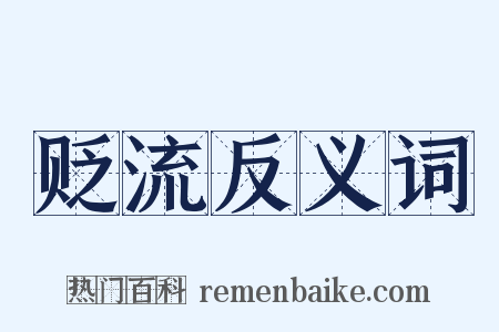 贬流反义词是什么意思的图片